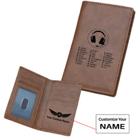 Thumbnail for Aviation Alphabet 3 Designed Leather Card Holder Wallets