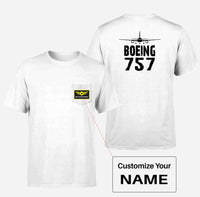 Thumbnail for Boeing 757 & Plane Designed Pocket T-Shirts