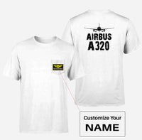 Thumbnail for Airbus A320 & Plane Designed Pocket T-Shirts