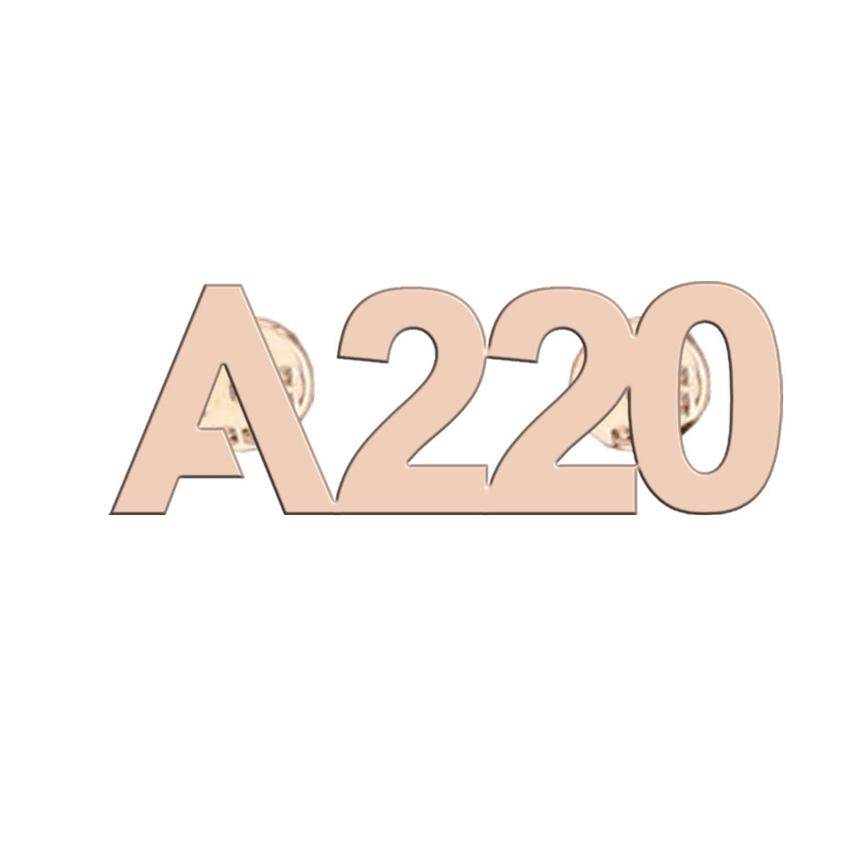 A220 Flat Text Designed Hollow Pins