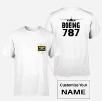 Thumbnail for Boeing 787 & Plane Designed Pocket T-Shirts