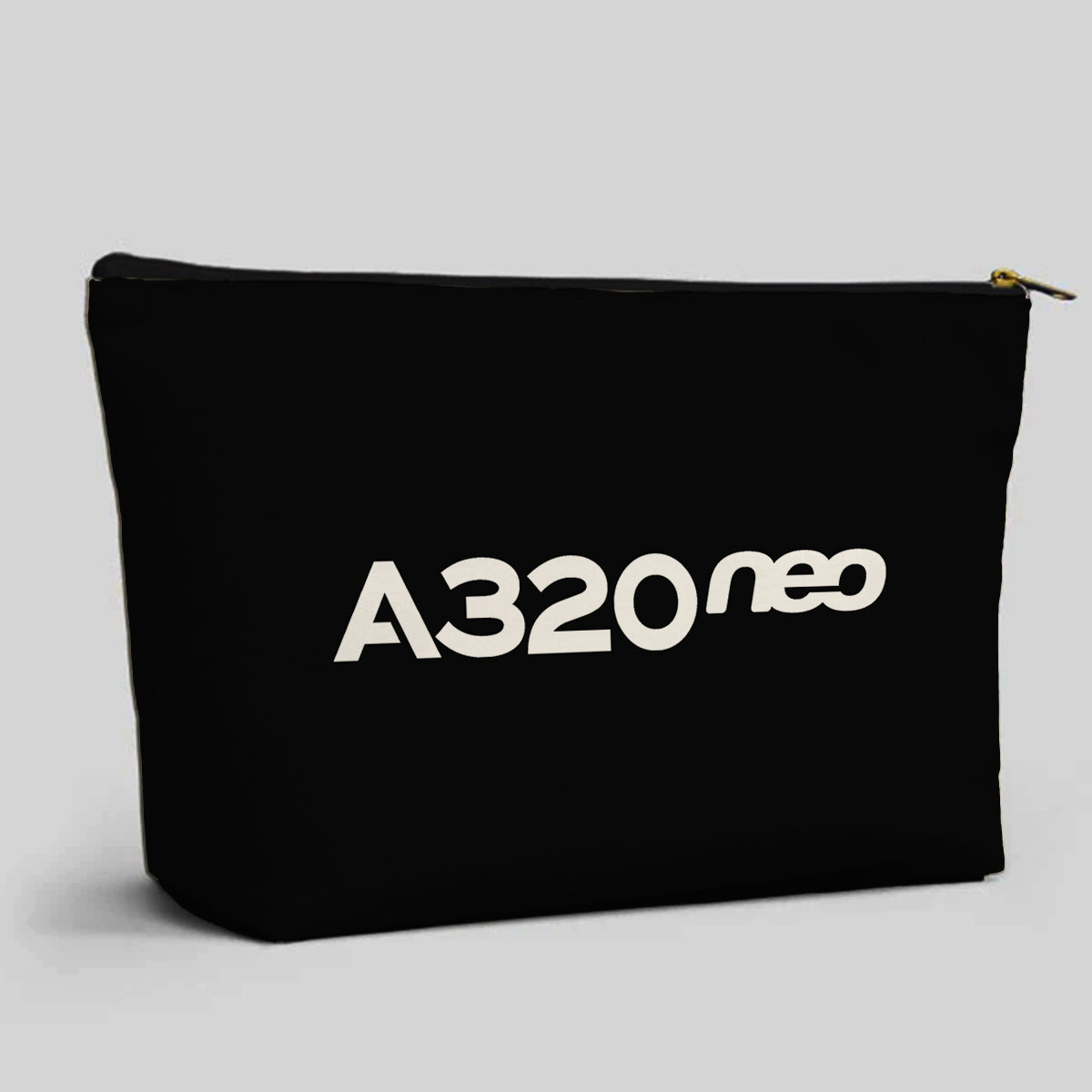 A320neo & Text Designed Zipper Pouch