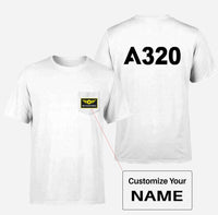 Thumbnail for A320 Flat Text Designed Pocket T-Shirts