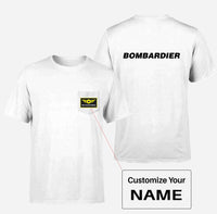 Thumbnail for Bombardier & Text Designed Pocket T-Shirts