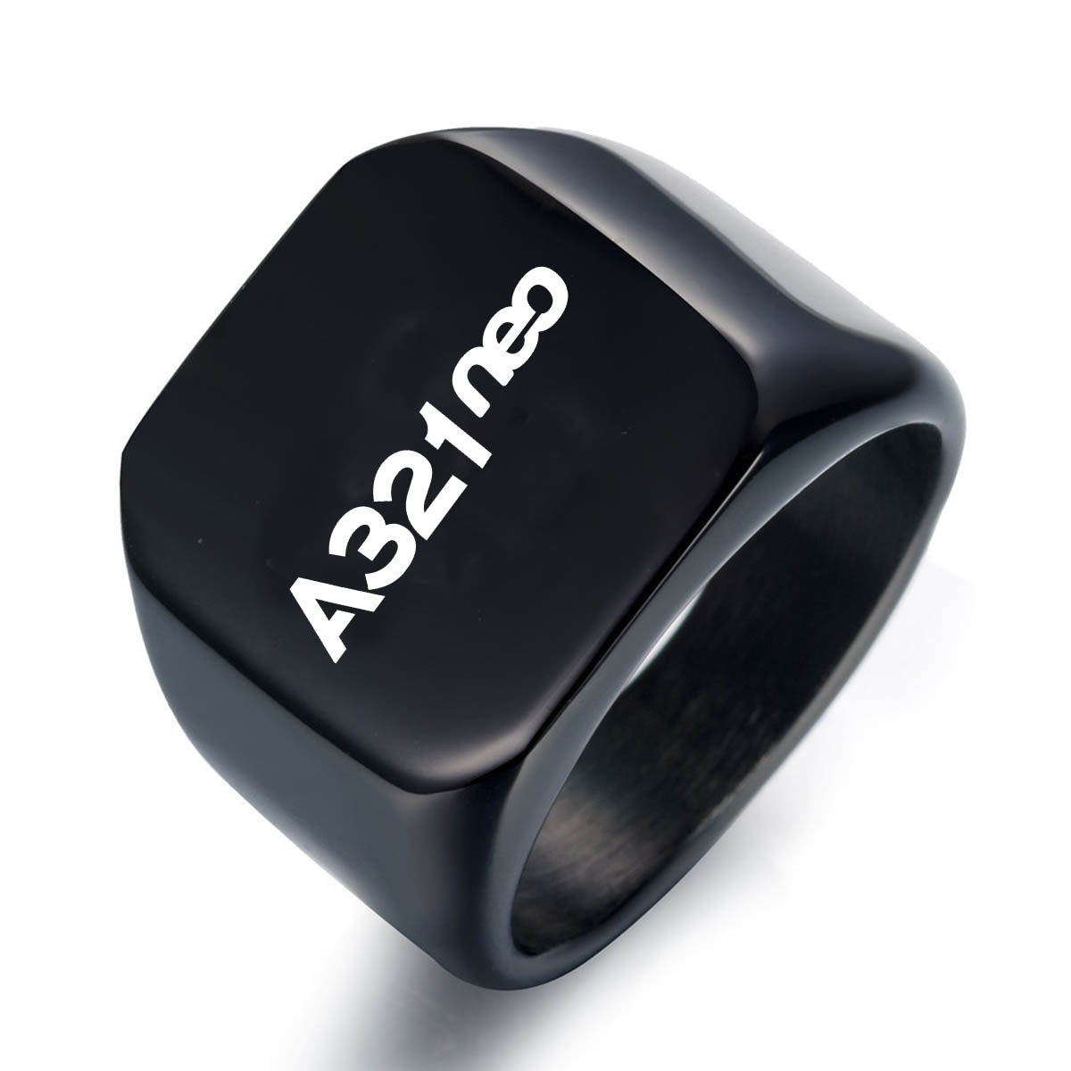 A321neo & Text Designed Designed Men Rings