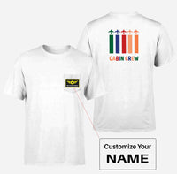 Thumbnail for Colourful Cabin Crew Designed Pocket T-Shirts