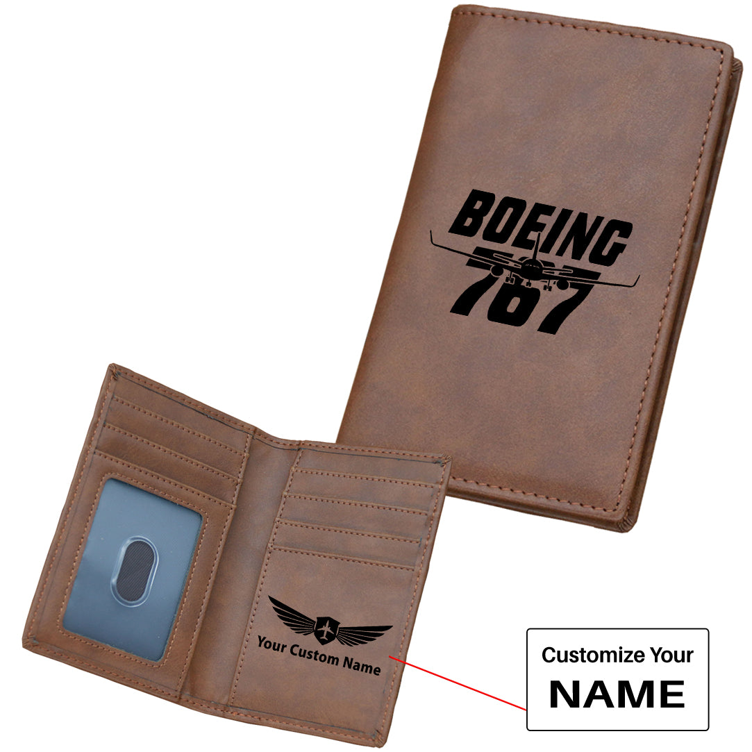 Amazing Boeing 767 Designed Leather Card Holder Wallets