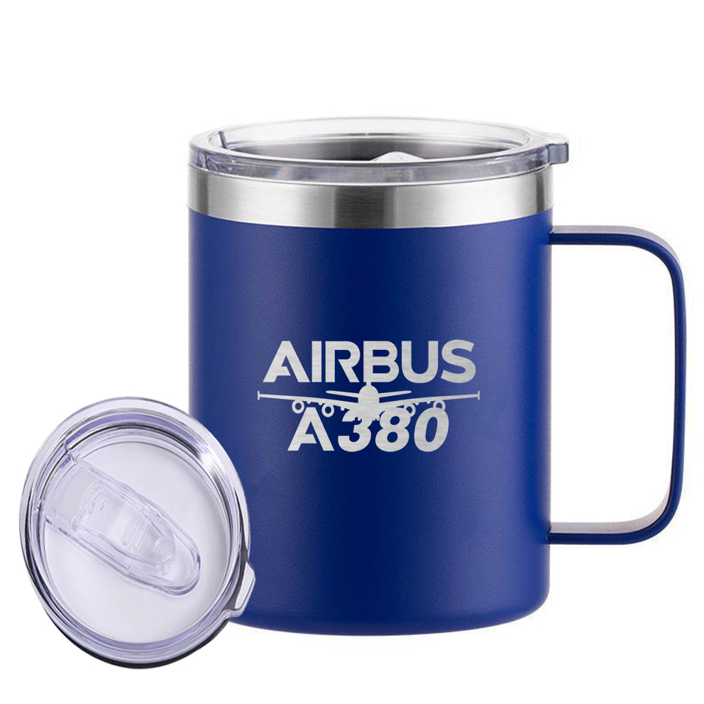 Amazing Airbus A380 Designed Stainless Steel Laser Engraved Mugs