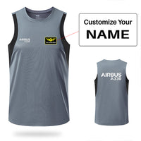 Thumbnail for Airbus A330 & Text Designed Men Sleeveless T-shirt Quick Dry Vests