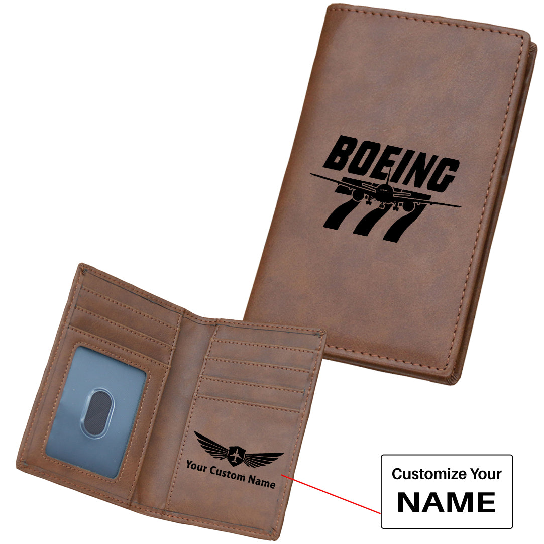 Amazing Boeing 777 Designed Leather Card Holder Wallets