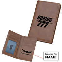 Thumbnail for Amazing Boeing 777 Designed Leather Card Holder Wallets