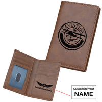 Thumbnail for Aviation Lovers Designed Leather Card Holder Wallets