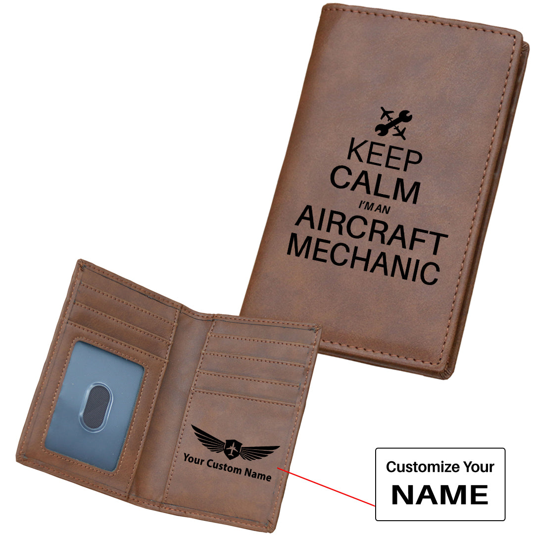 Aircraft Mechanic Designed Leather Card Holder Wallets