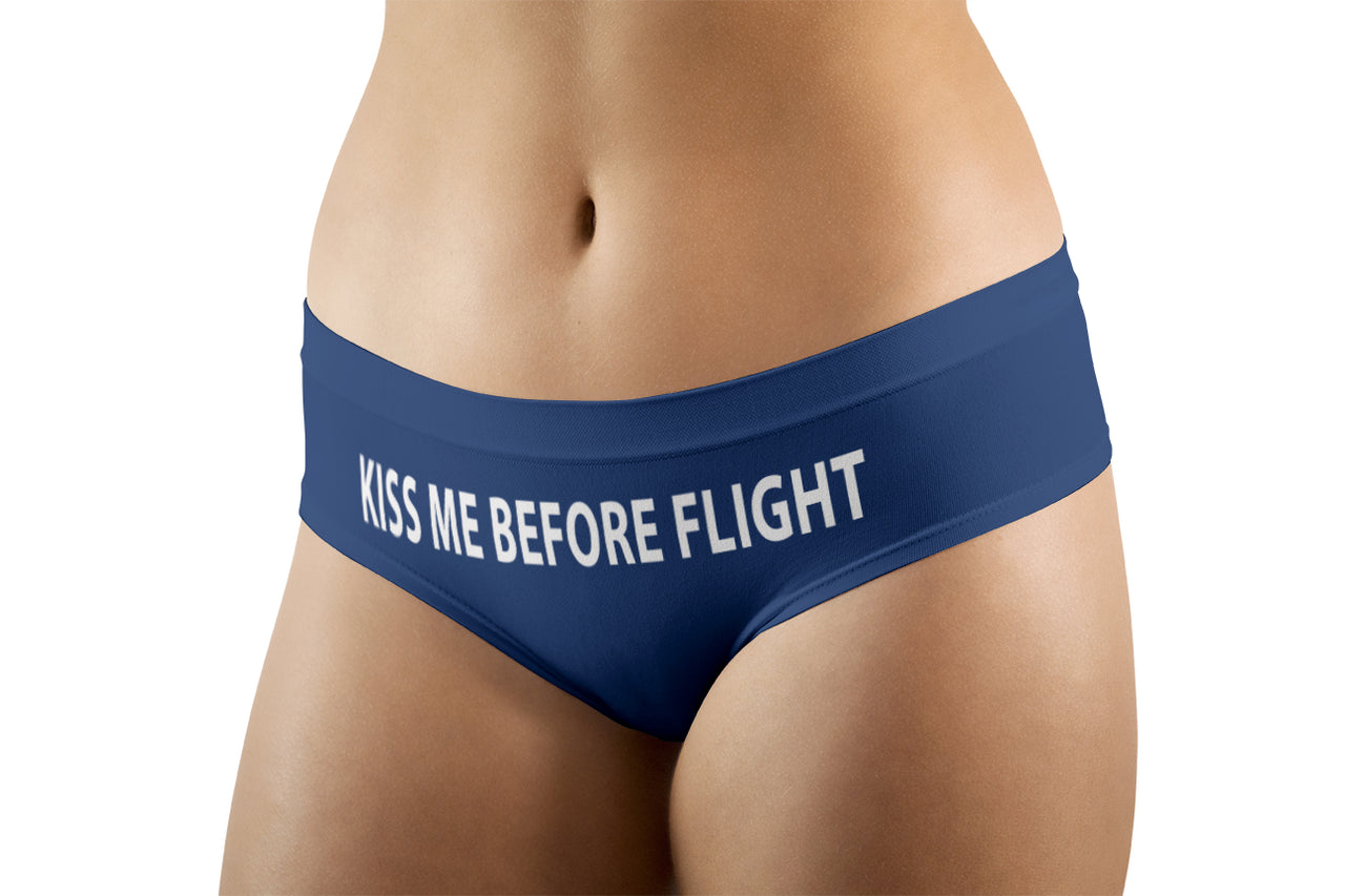 KISS ME BEFORE FLIGHT Designed Women Panties & Shorts