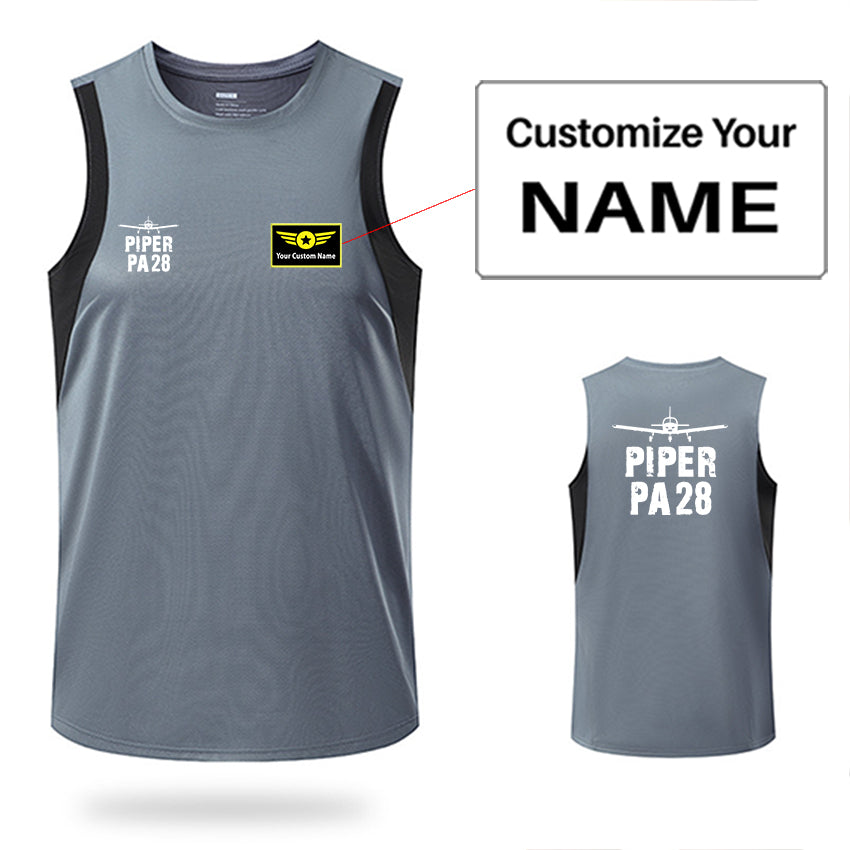 Piper PA28 & Plane Designed Men Sleeveless T-shirt Quick Dry Vests