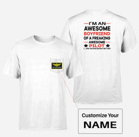 Thumbnail for I am an Awesome Boyfriend Designed Pocket T-Shirts