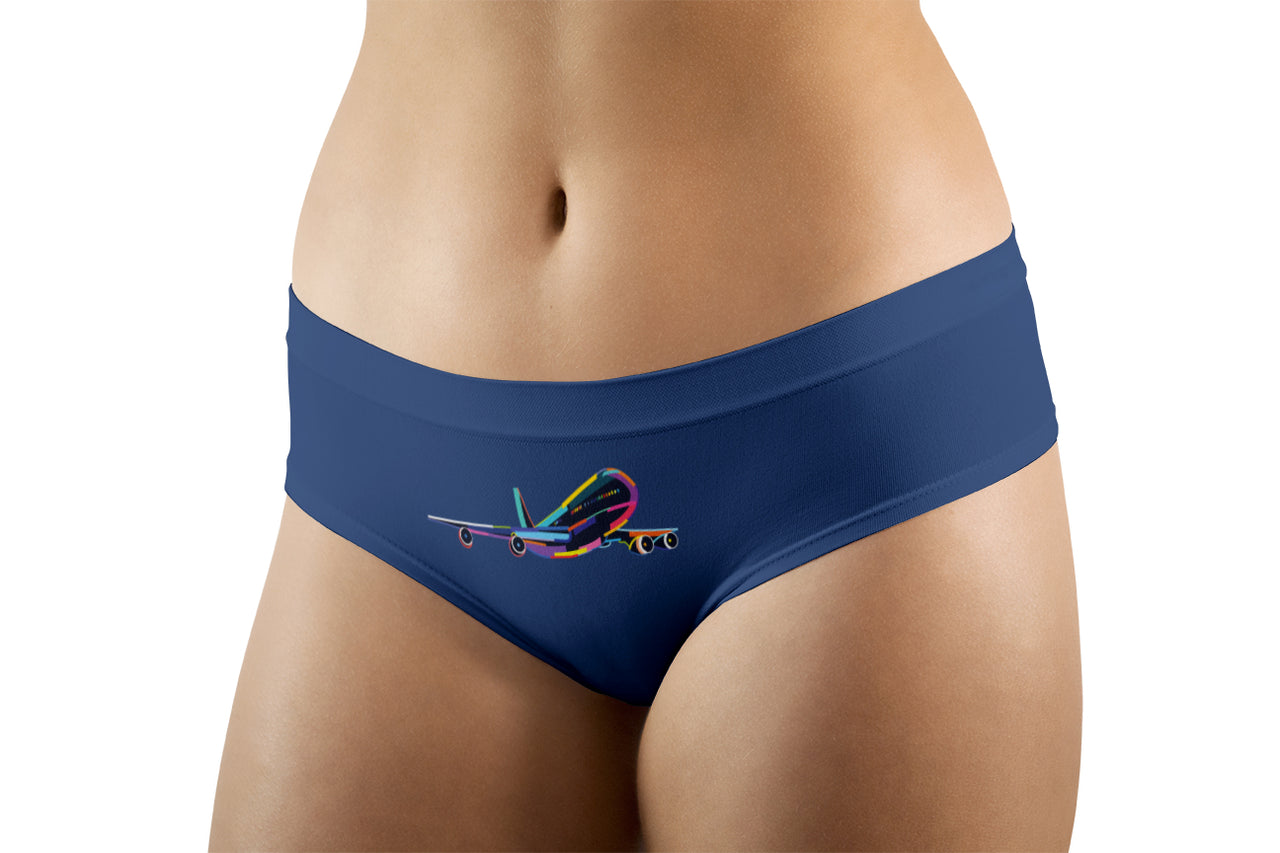 Multicolor Airplane Designed Women Panties & Shorts