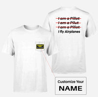 Thumbnail for I Fly Airplanes Designed Pocket T-Shirts