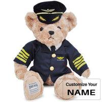 Thumbnail for Custom Name (Badge 4) Captain Pilot & Cabin Crew Teddy Bear & Dolls