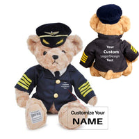 Thumbnail for Your Custom Logo(s)  Captain Pilot & Cabin Crew Teddy Bear & Dolls