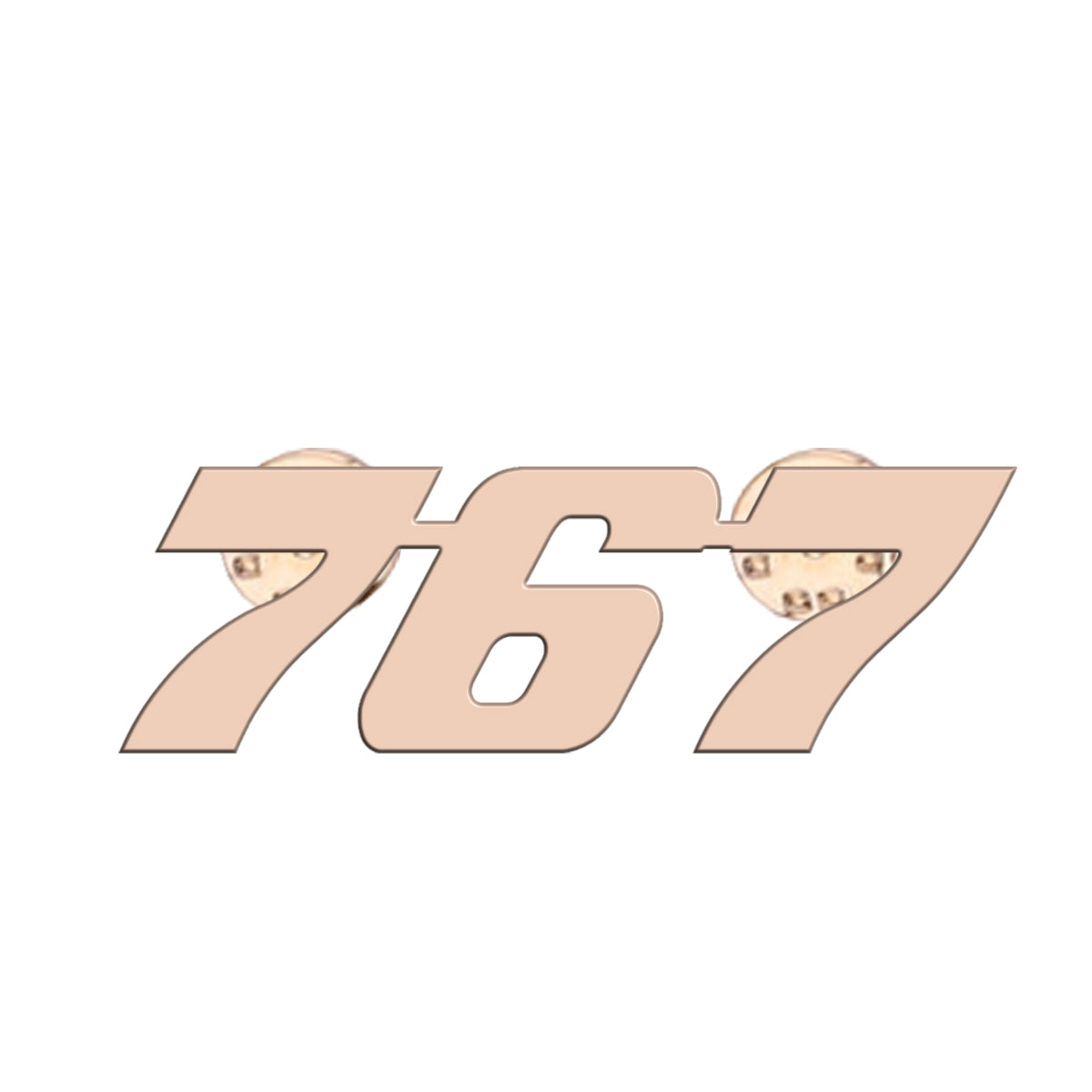 767 Flat Text Designed Hollow Pins