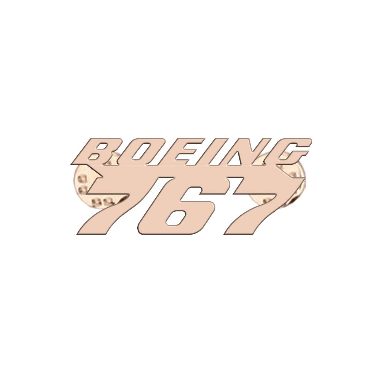 Boeing 767 & Text Designed Hollow Pins