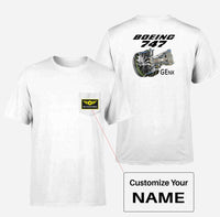 Thumbnail for Boeing 747 & GENX Engine Designed Pocket T-Shirts