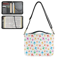 Thumbnail for Cheerful Seamless Airplanes 2 Designed PU Accessories Bags Strap Style