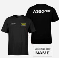 Thumbnail for A320neo & Text Designed Double-Side T-Shirts