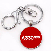 Thumbnail for A330neo & Text Designed Circle Key Chains