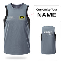 Thumbnail for Airbus A350 & Text Designed Men Sleeveless T-shirt Quick Dry Vests