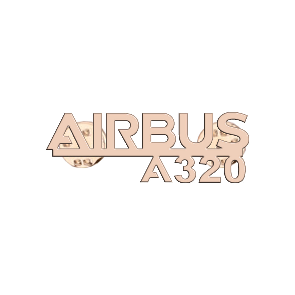 Airbus A320 & Text  Designed Hollow Pins