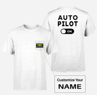 Thumbnail for Auto Pilot ON Designed Pocket T-Shirts