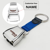 Thumbnail for Airbus A310 & Text Designed Airplane Seat Belt Key Chains