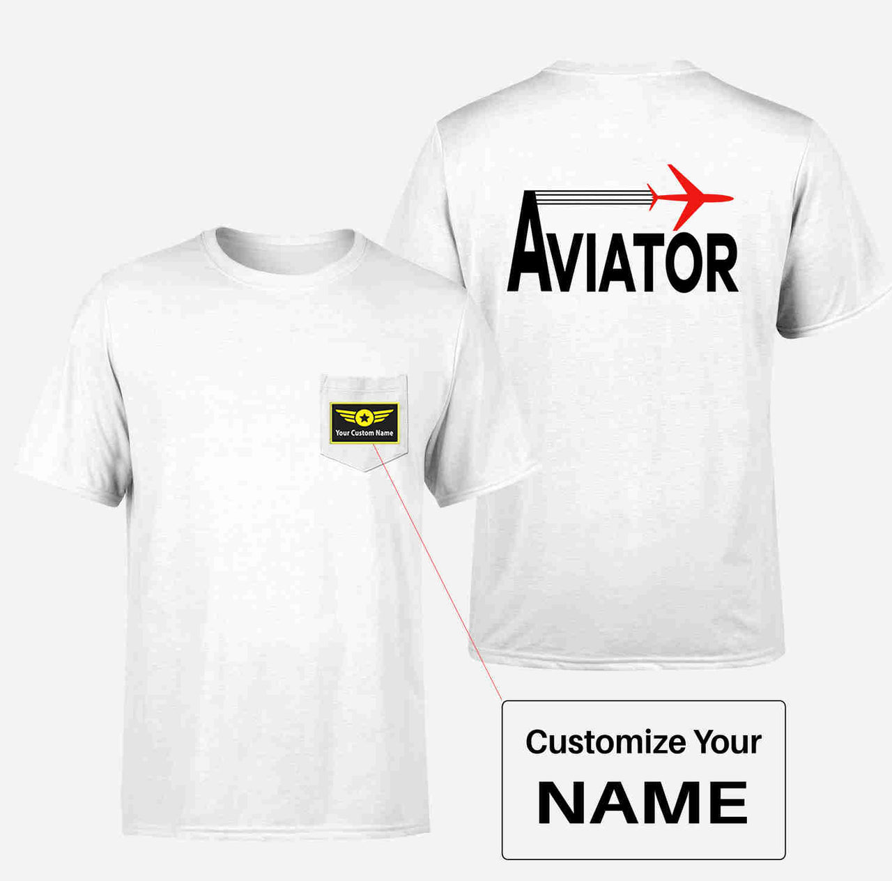 Aviator Designed Pocket T-Shirts