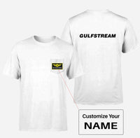 Thumbnail for Gulfstream & Text Designed Pocket T-Shirts