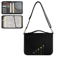 Thumbnail for Black & White Super Travel Icons Black 2 Designed PU Accessories Bags Strap Style