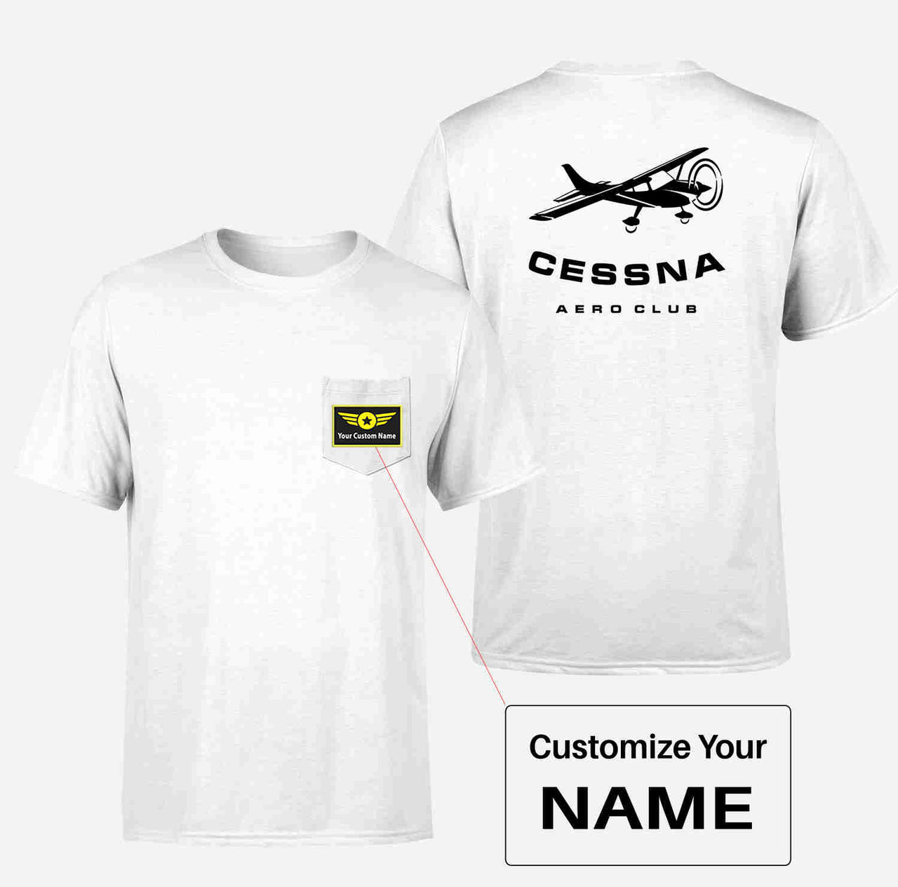 Cessna Aeroclub Designed Pocket T-Shirts