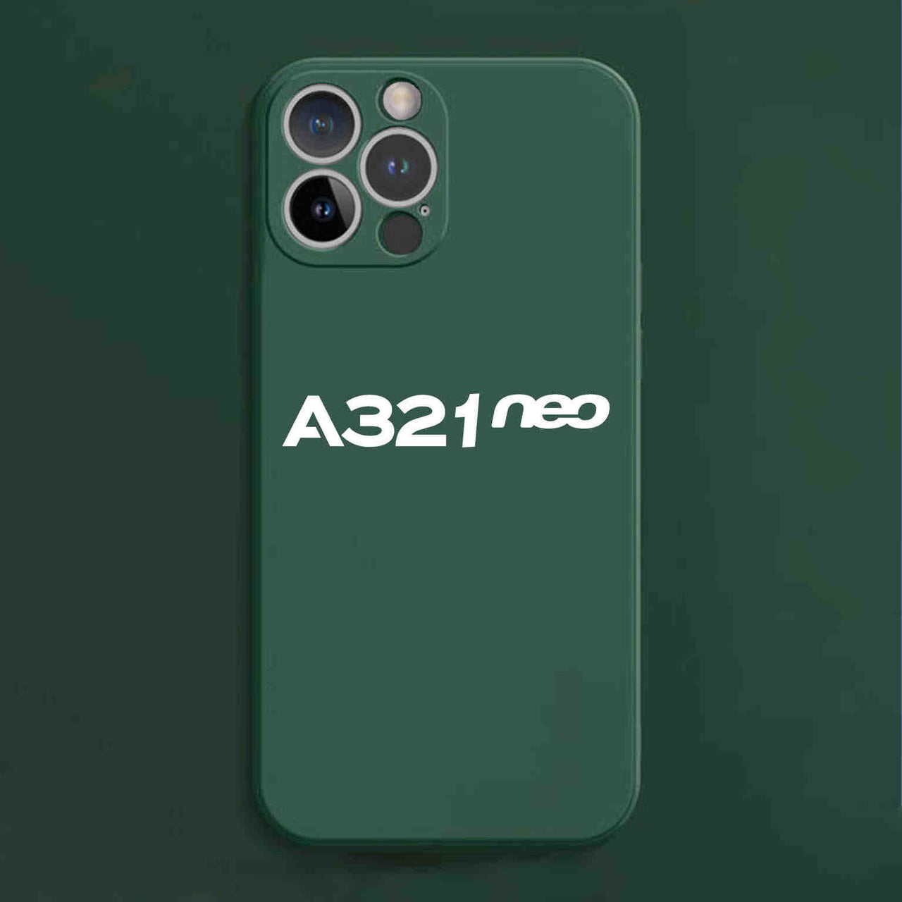 A321neo & Text Designed Soft Silicone iPhone Cases