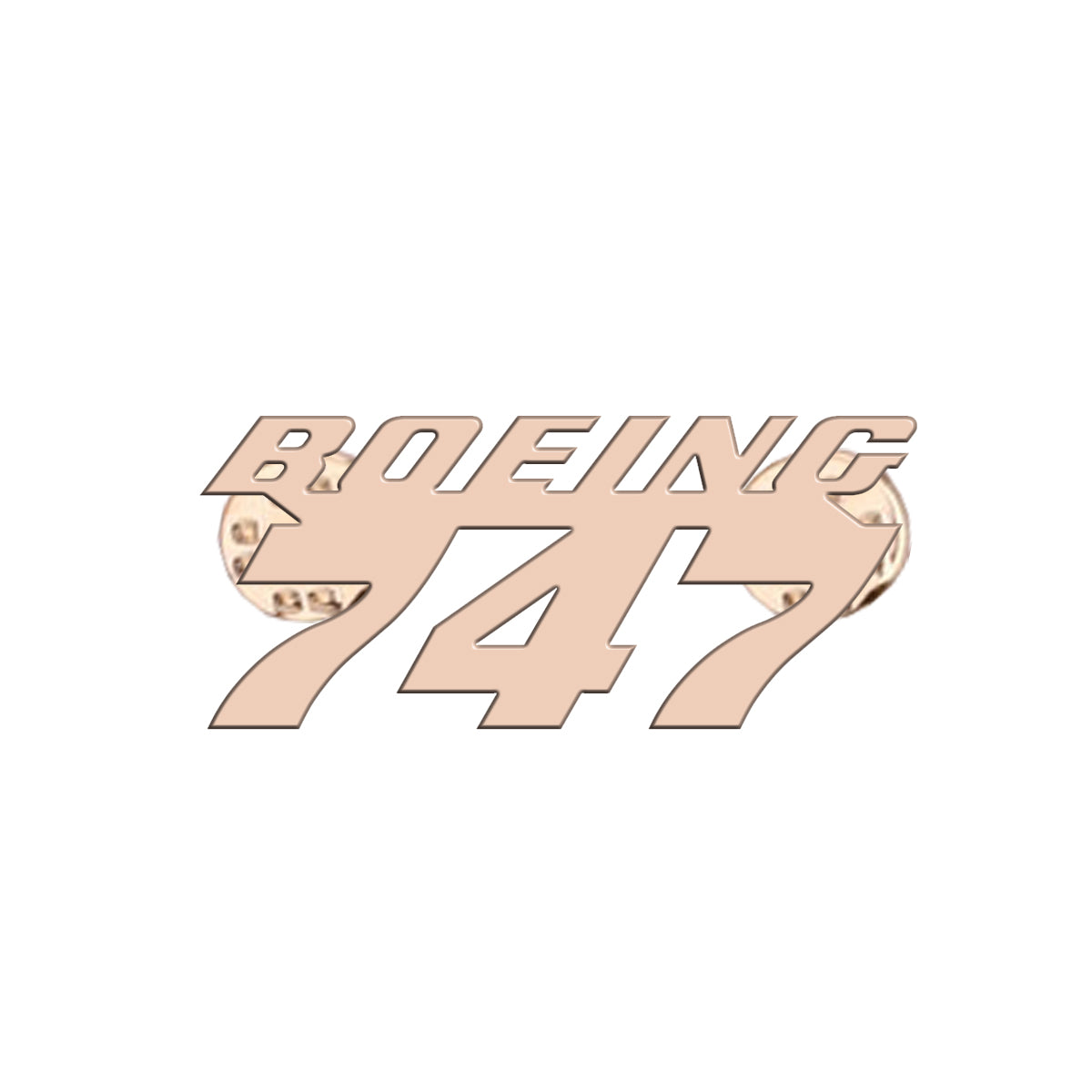 Boeing 747 & Text Designed Hollow Pins