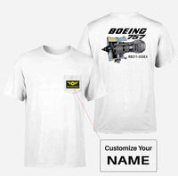 Thumbnail for Boeing 757 & Rolls Royce Engine (RB211) Designed Pocket T-Shirts