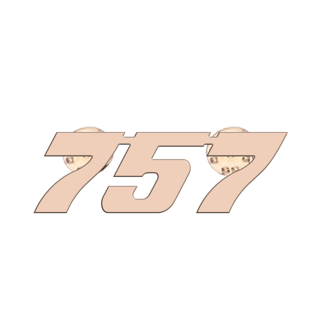 757 Flat Text Designed Hollow Pins