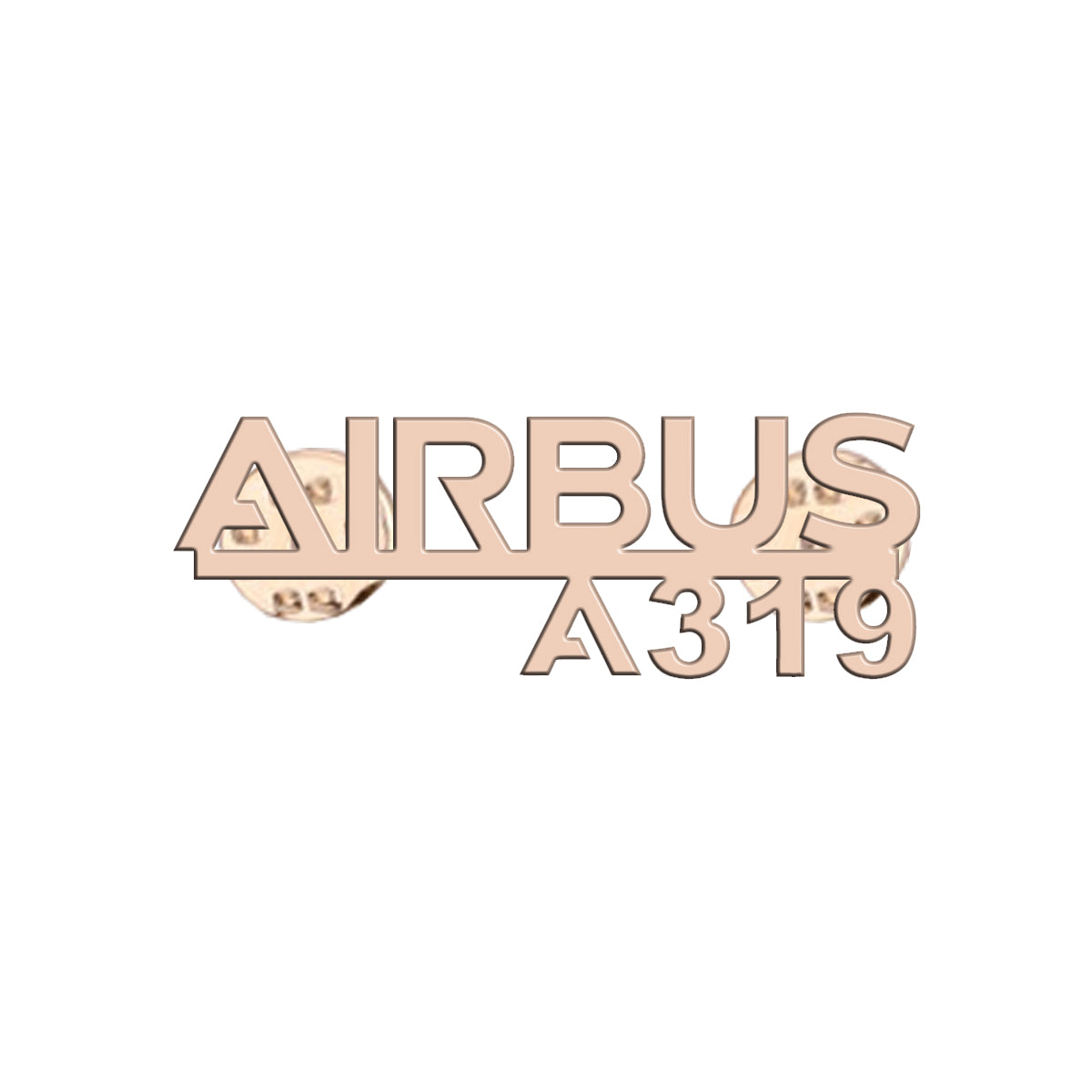 Airbus A319 & Text Designed Hollow Pins