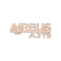 Thumbnail for Airbus A319 & Text Designed Hollow Pins