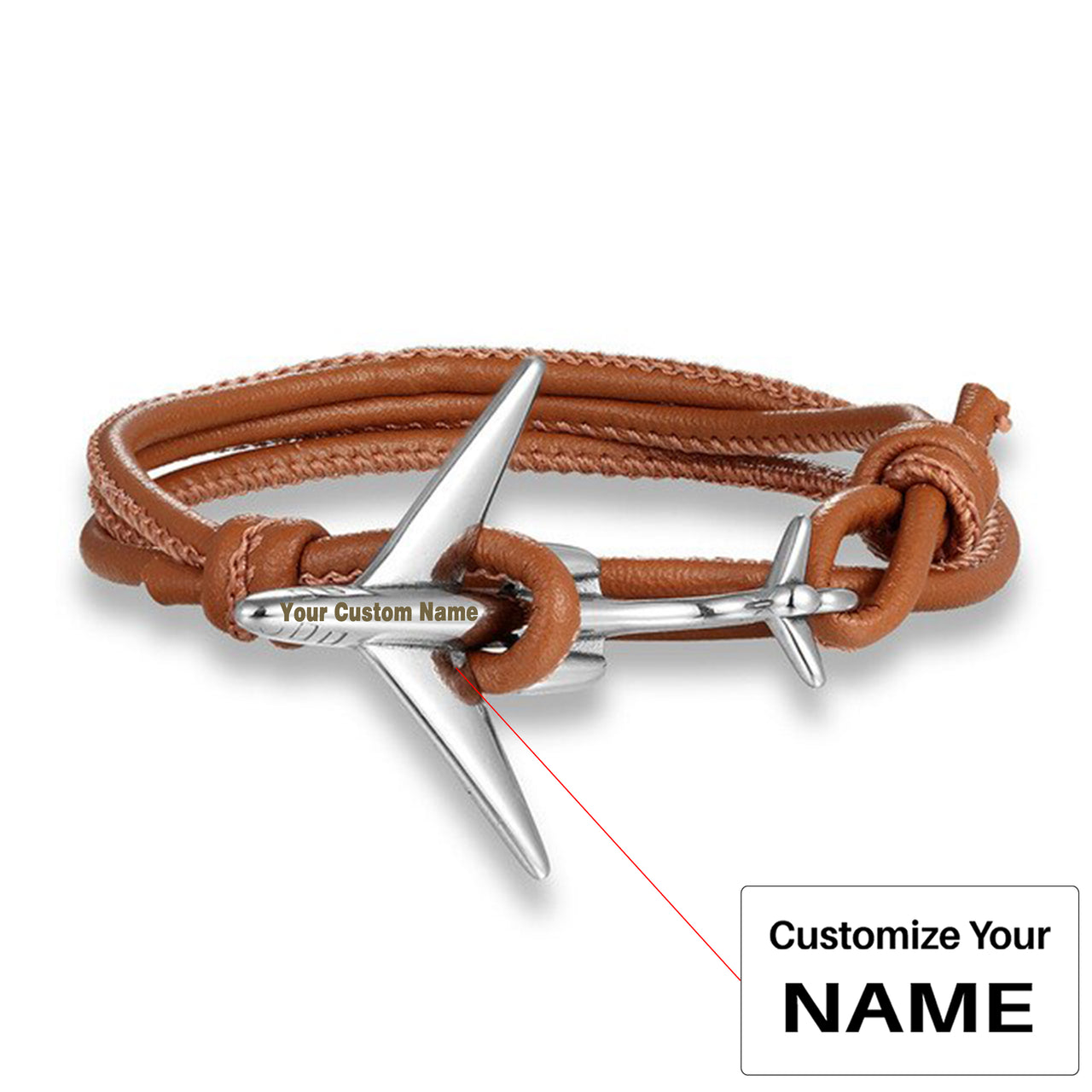 (Edition 3) Super Cool Airplane Designed Leather Bracelets