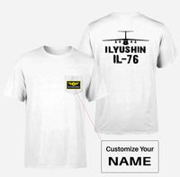 Thumbnail for ILyushin IL-76 & Plane Designed Pocket T-Shirts