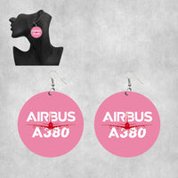 Thumbnail for Amazing Airbus A380 Designed Wooden Drop Earrings