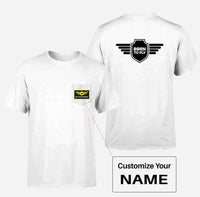 Thumbnail for Born To Fly & Badge Designed Pocket T-Shirts