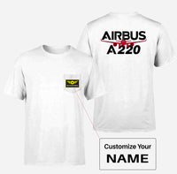 Thumbnail for Amazing Airbus A220 Designed Pocket T-Shirts