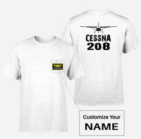 Thumbnail for Cessna 208 & Plane Designed Pocket T-Shirts